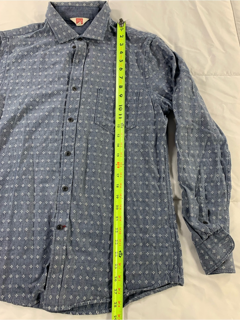 Pre loved HUDSON NORTH shirt mens size M - Picture 2 of 5